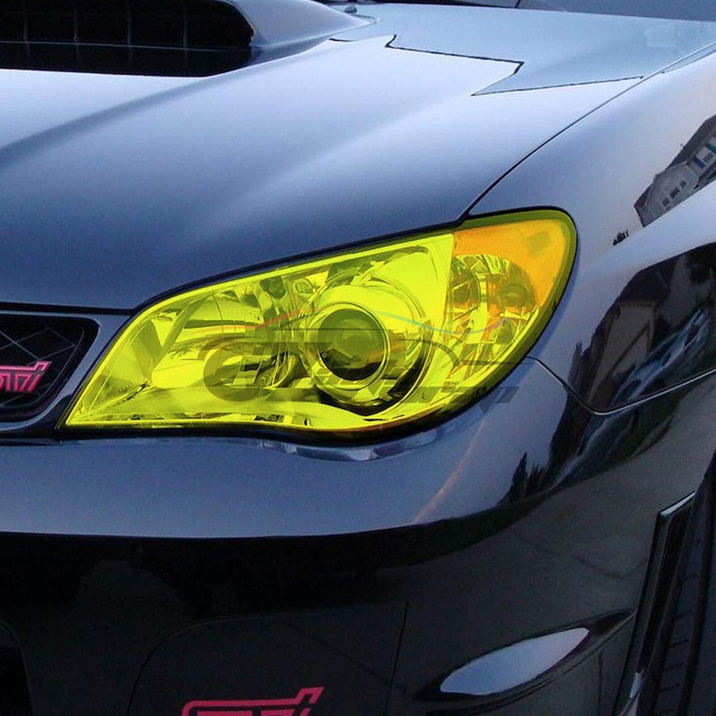 Free Tool Kit 12"x84" (1FT x 7FT) Glossy Dark Black Smoke Headlight Taillight Fog Light Side Marker Vinyl Tint Film Self Adhesive