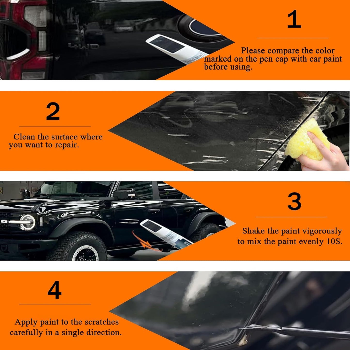 PQ Race Red Touch Up Paint for Ford, Car Paint Pen Scratch Repair Two-In-One Touch Up Paint, Premium Car Scratch Remover for Deep Scratches