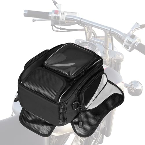 Motorcycle Tank Bag for Harley Davidson Pan America 2020-2024, Magnetic & Strap Mount Tank Bag for Motorcycles, Motorcycle Touring Navigation Luggage Bag Tank Bags, B Magnetic