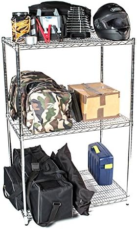 Omega 12" Deep x 36" Wide x 36" High 3 Tier Chrome Starter Shelving Unit