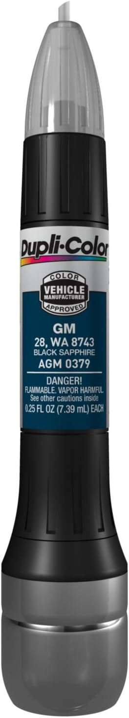 Dupli-Color AGM0379 Scratch Fix All-In-1 Exact-Match Automotive Touch-Up Paint – General Motors Black Sapphire – 0.25 oz. Paint Pen