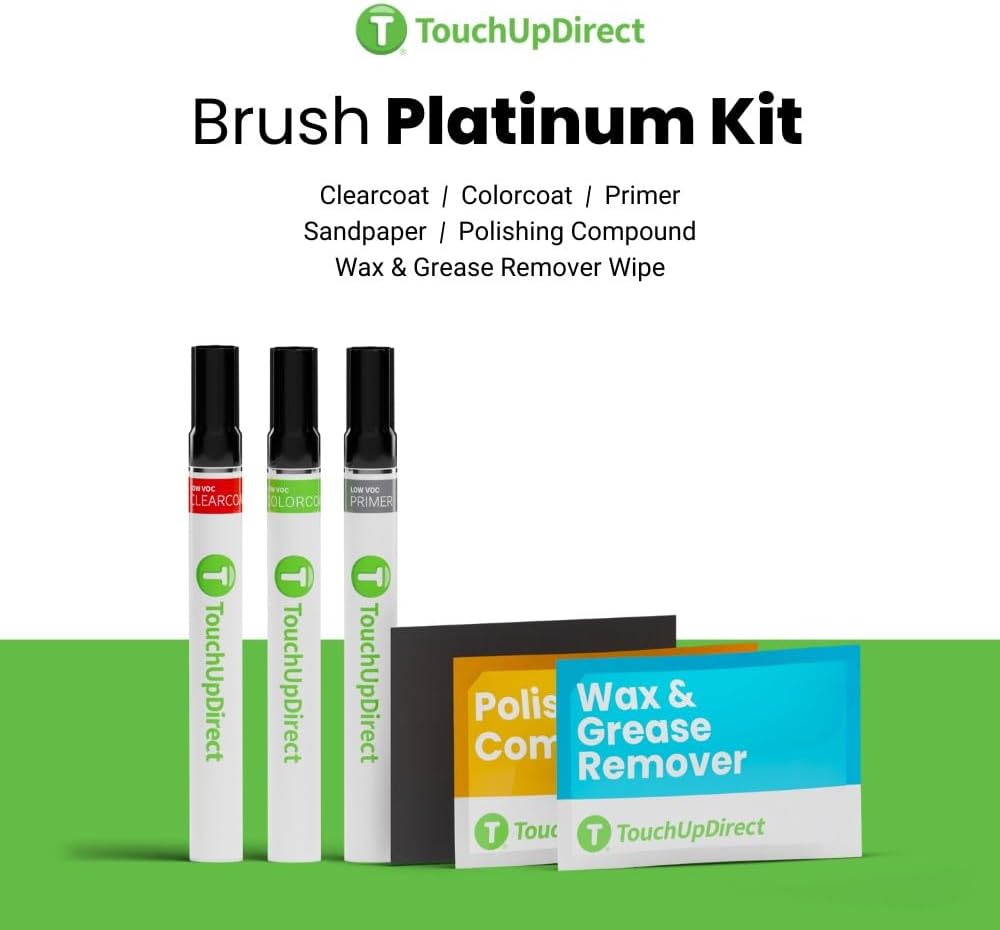 TouchUpDirect 1J9 Celestial Silver Metallic Compatible with Toyota Exact Match Touch Up Paint Brush - Platinum Kit