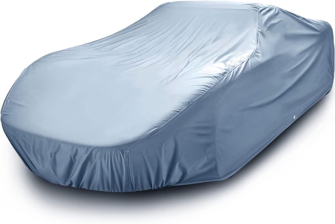 iCarCover Premium Car Cover for 1965-1976 Pontiac Safari Wagon Heavy Duty Waterproof All-Weather Automobiles Custom Fit Indoor Outdoor UV Snow Protection Covers with Straps and Bag