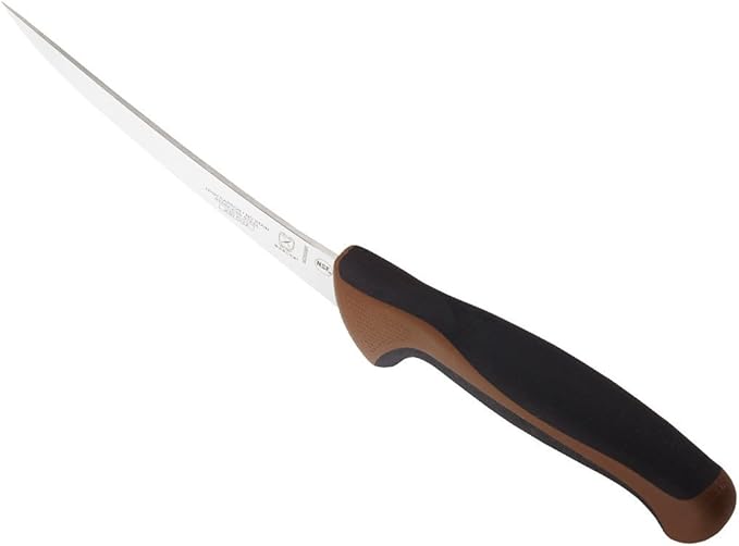 Mercer Culinary Millennia Color Handle Cutlery 6" Curved Boning Knife Brown