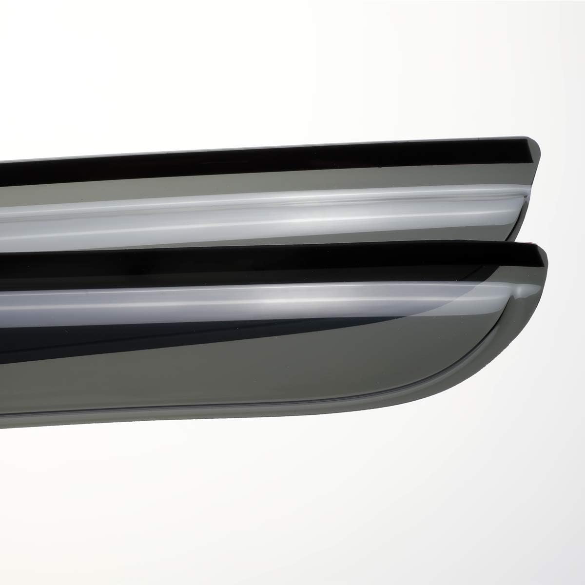 4pcs Outside Mount Style Dark Smoke Window Rain Guards Durable Side Wind Deflectors Vent Window Visors Fit for 2005-2021 Toyota HILUX Crew Cab Pickup