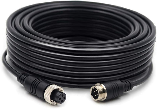 67FT Backup Camera Wire,Car Video Systems,Shock Extension,4Pin Aviation Video Extension Cable CCTV Rear View Camera(67FT/20m)