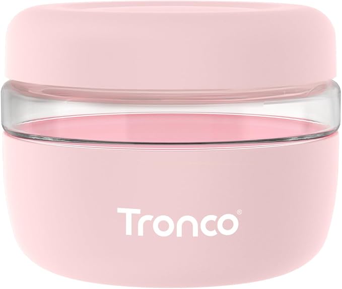 Tronco 16 oz Glass Food Storage Containers with Lids, Airtight, Leak & Spill Proof Glass Lunch Bowls for Meal Prep, Salad, Yogurt, Soup & Stew, Microwave & Dishwasher Safe, BPA-Free, Set of 1