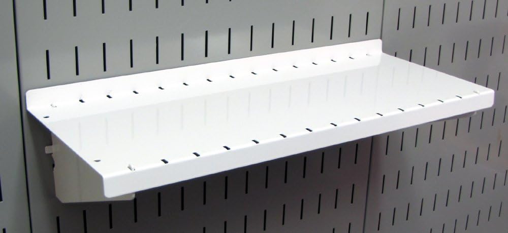 Wall Control Pegboard Organizer 4 ft. Metal Pegboard Standard Tool Storage Kit & Pegboard Shelf 6in Deep Pegboard Shelf Assembly for Pegboard and Slotted Tool Board – White
