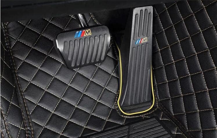 Custom All-Weather Protection Leather Car Floor Mats for Cars Sedan SUV Sports Car Waterproof Floor Mat (Yellow)