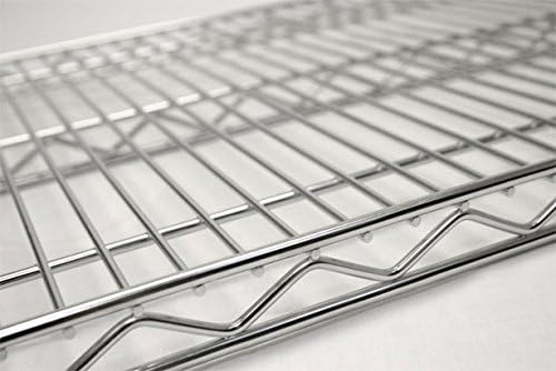 Omega 14" Deep x 48" Wide x 96" High 3 Tier Chrome Starter Shelving Unit