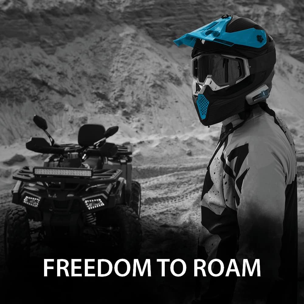Cardo PACKTALK Edge Off-Road Vehicles ORV, Snowmobile, Side x Side, ATV Communication for Every Terrain - Duo Pack, Black