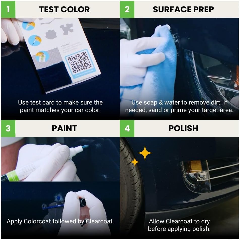TouchUpDirect 1H1 Gray/Predawn Gray Metallic for Toyota Exact Match Touch Up Paint Combo - Platinum Package