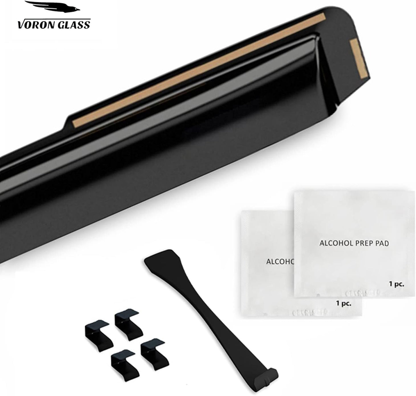 Voron Glass in-Channel Extra Durable Rain Guards for Toyota Venza 2021-2025, Window Deflectors, Vent Window Visors, 4 Pieces - 200683