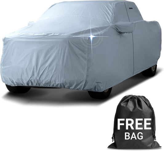 iCarCover Fits 2005-2023 Tacoma Double Cab, 6.1 ft Regular Bed Toyota Truck Cover Automobiles Form-Fit Padded Full Exterior Waterproof Automobiles Protection Covers
