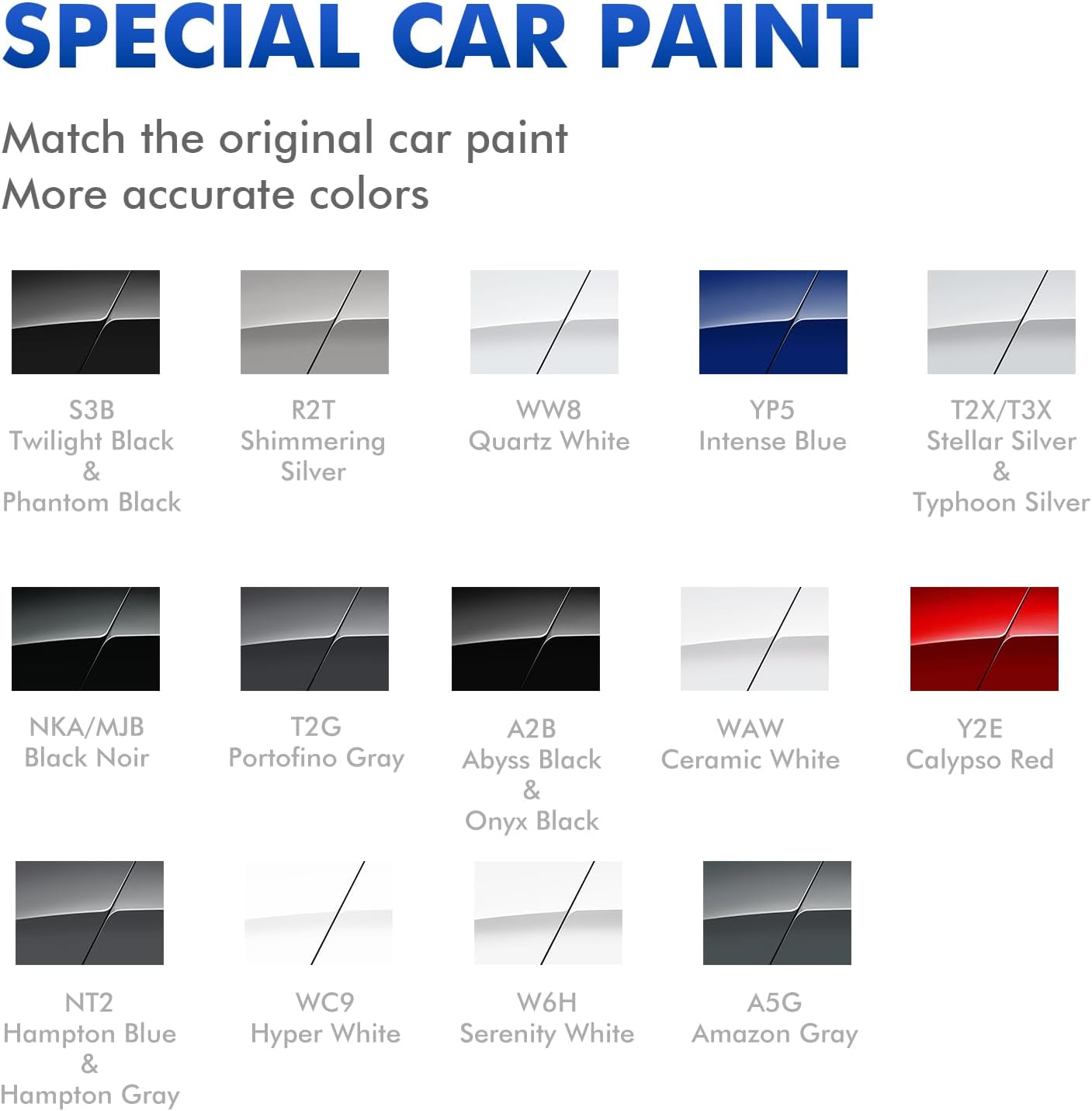 Hyper White (WC9) Touch Up Paint Compatible with Hyundai, DIY Car Paint Scratch Repair, Automotive Paints, Quick & Easy Fix Scratch Repair for Palisade/Azera/Sonata