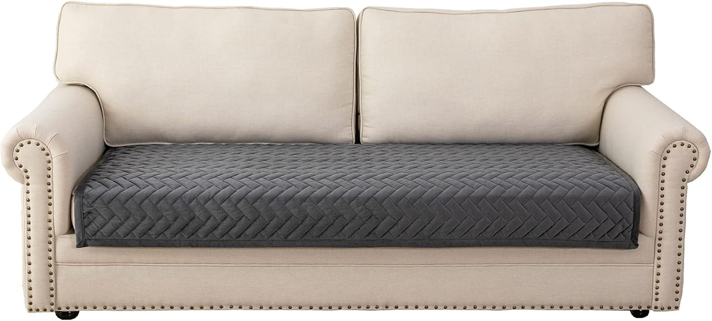 Eismodra Couch Cover,Sectional Couch Covers,Sofa Covers for 3 Cushion Couch,Anti-Slip Sofa Slipcovers for Dogs Cats Kids Loveseat Recliner L Shaped Armrest Backrest,Dark Gray 36''x70''(Only 1 Piece)