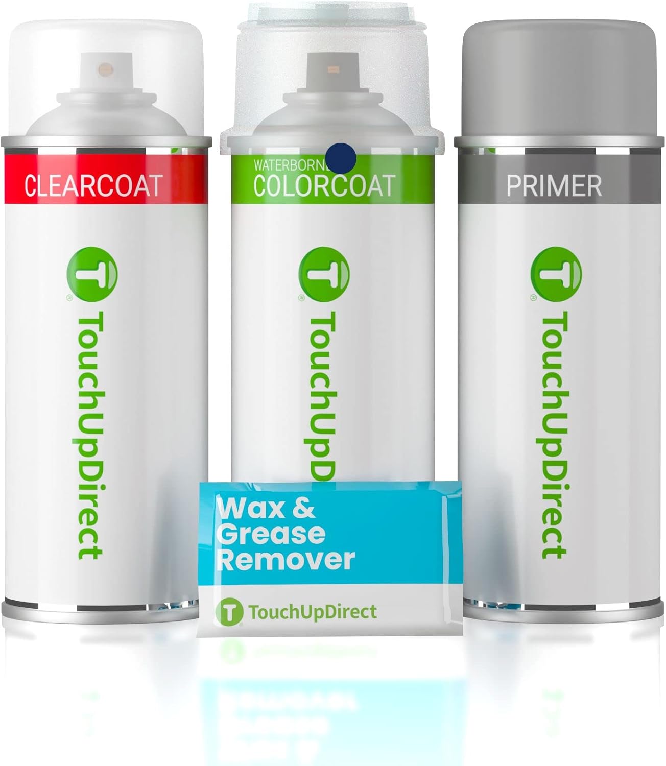 TouchUpDirect 8T5 Blue Ribbon/Dark Blue/Orion Blue Pearl Compatible with Toyota Exact Match Touch Up Paint Aerosol - Preferred Kit