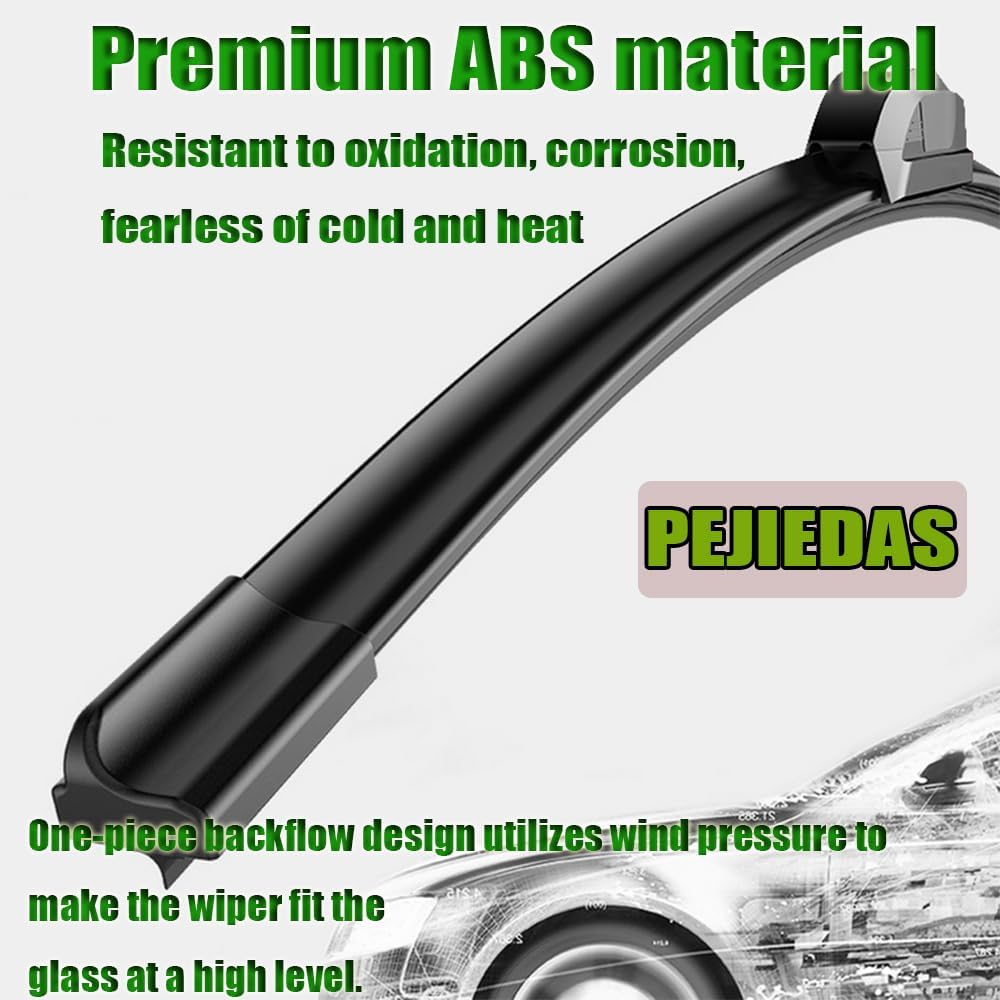 3 Wiper Blades, Front Wiper + Rear Wiper Blades for Toyota Prius 2010-2015 (26 inch + 19 inch + 16 inch) OE Original Style