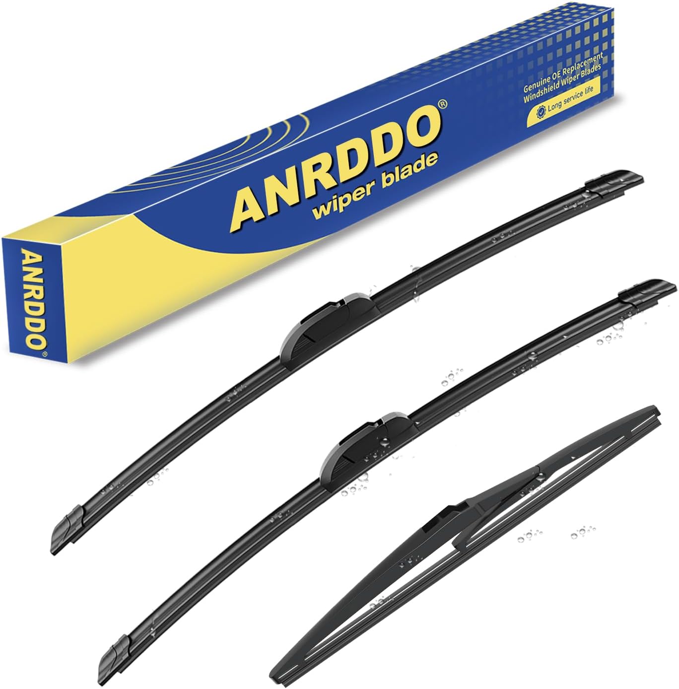 3 Wipers Factory Replacement For 2018 2019 2020 2021 2022 Jeep Compass Original Equipment Windshield Wiper Blades Set 24"+18"+10" (Set of 3)