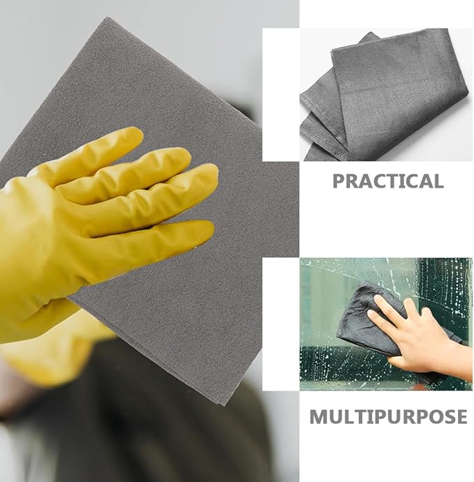 Abaodam 2 Pcs Absorbent Car Washing Towels 30x30cm Microfiber Drying Cloths for Car Interior and Exterior Detailing, Lint-Free Wiping Towels for Vehicle Glass and Surface Care