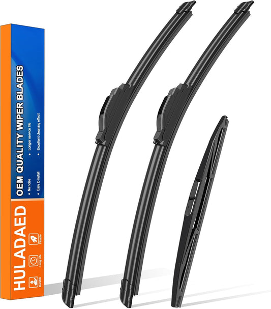 HULADAED® 26'' 17'' 14'' Windshield Wipers Replacement for Subaru Forester 2018-2012 Outback/Legacy 2019-2015,Silicone Front Rear Wiper blades for MY Car-All Weather & Quiet(3 PACK)