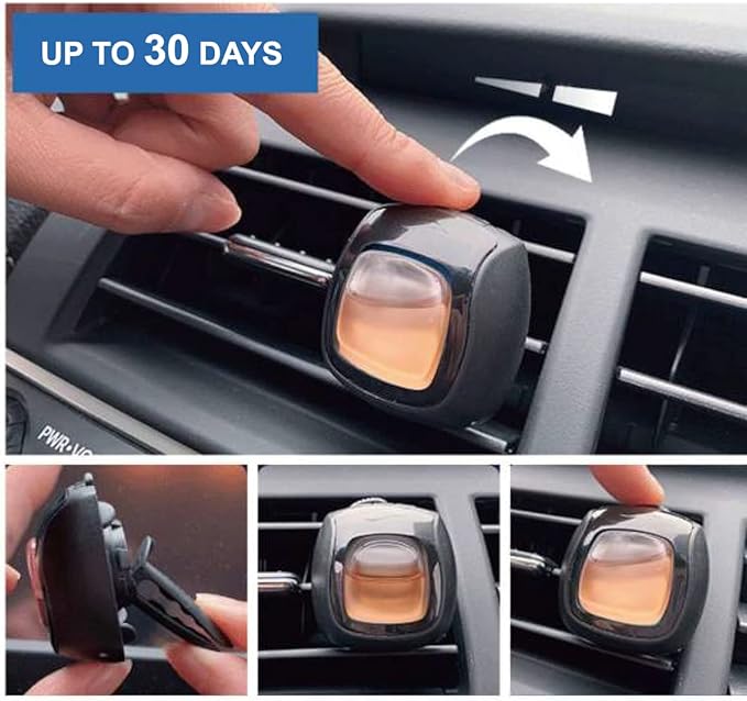 Car Air Fresheners Vent Clips, Essential Car Odor Eliminator, Perfect Scented Car Accessories, For Long Lasting Fragrance up to 30 days, 0.07 FL.OZ (Lily, 1 Pack)