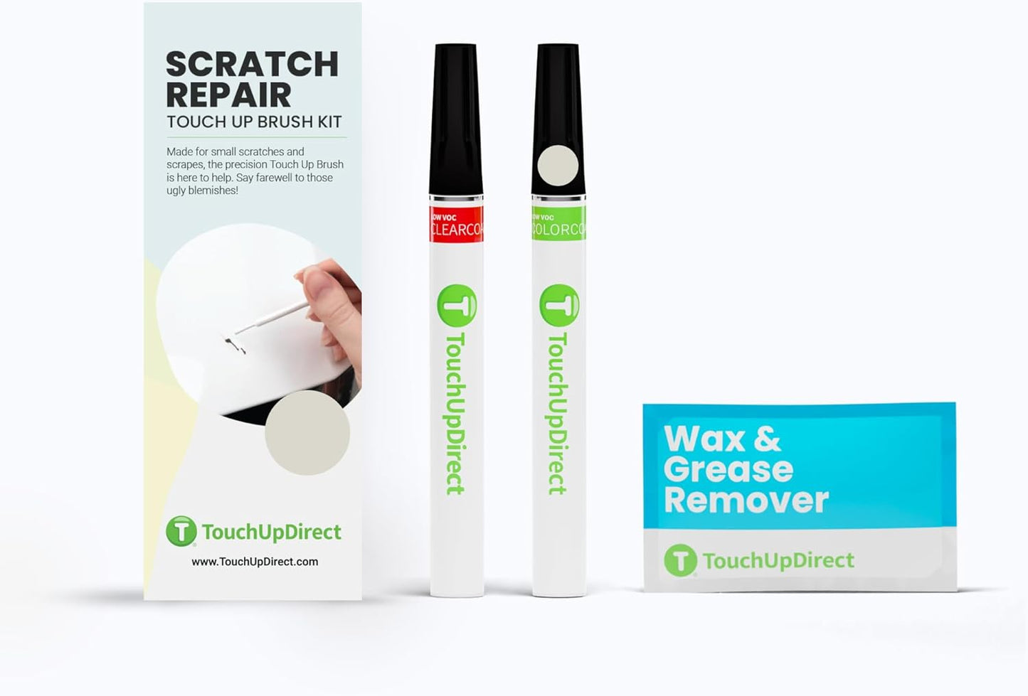 TouchUpDirect 1F7 Classic Silver Metallic Compatible with Toyota Exact Match Scratch Repair Touch Up Paint - Brush Kit