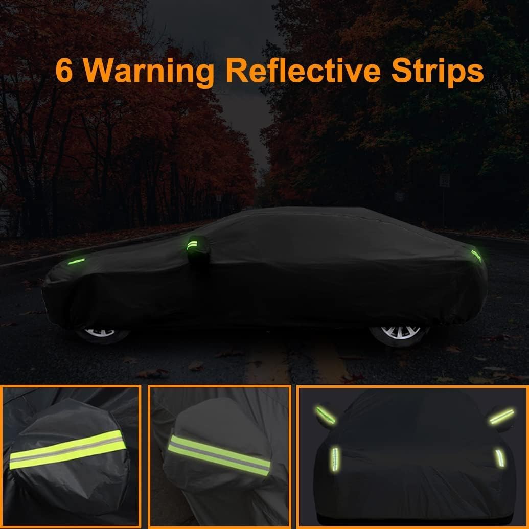 Custom Car Cover Compatible with Chevrolet Corvette 1984-2019 Stingray Z06 Grand Sport Z15 Z25 C7 C6 C5 C4, Waterproof All Weather Covers with Cotton Lining, Rain Snow Sun UV Cover for Outdoor