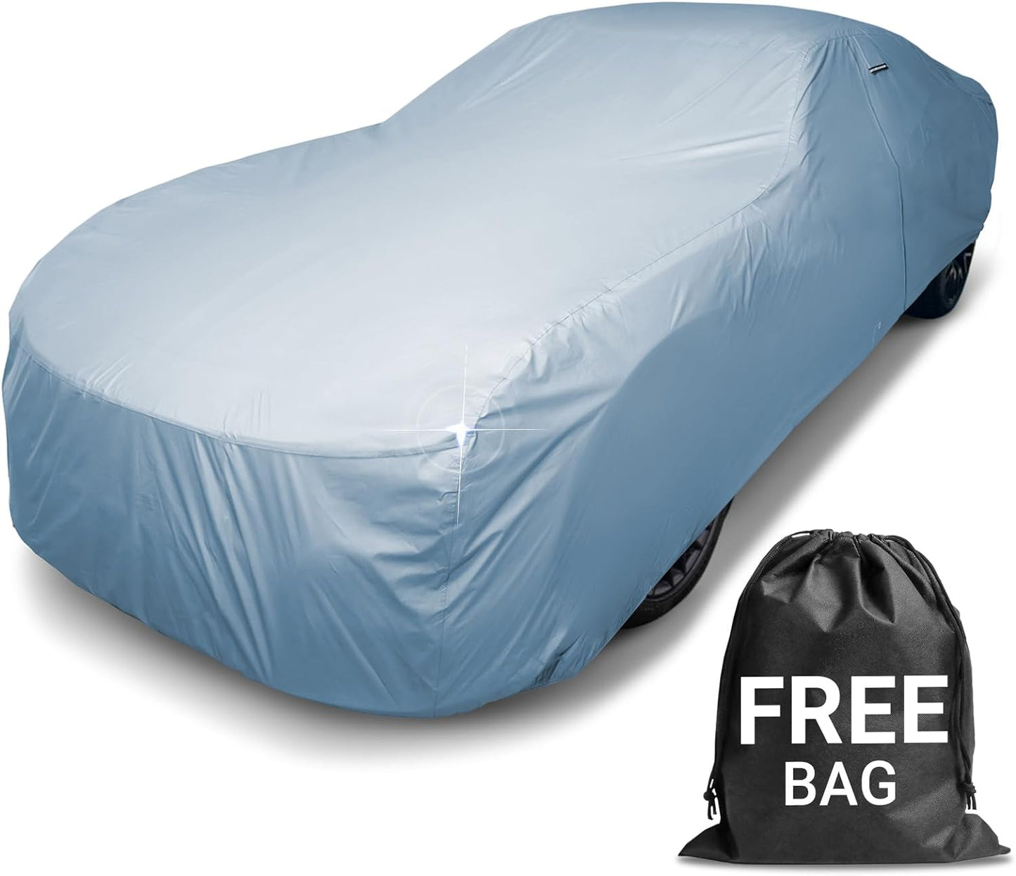 iCarCover Premium Car Cover for 1988-1994 Pontiac Sunbird 4-Door Heavy Duty Waterproof All-Weather Automobiles Custom Fit Indoor Outdoor UV Snow Protection Covers with Straps and Bag