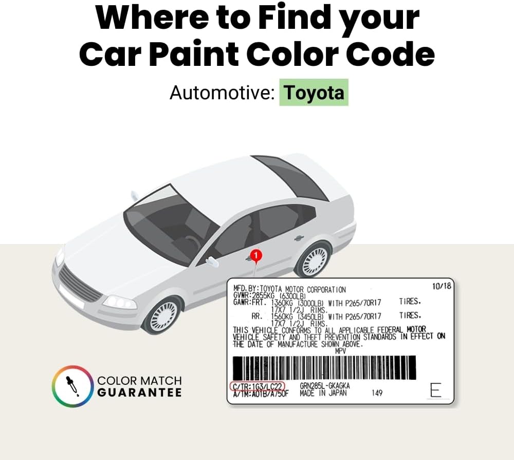 TouchUpDirect 4X4 Smoked Mesquite Compatible with Toyota Exact Match Touch Up Paint Brush - Preferred Kit