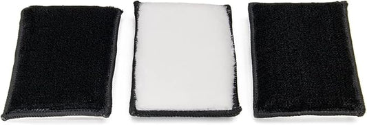 Autofiber Scrub Ninja Max, Interior Scrubbing Sponge - Pack of 3 (White/Black)