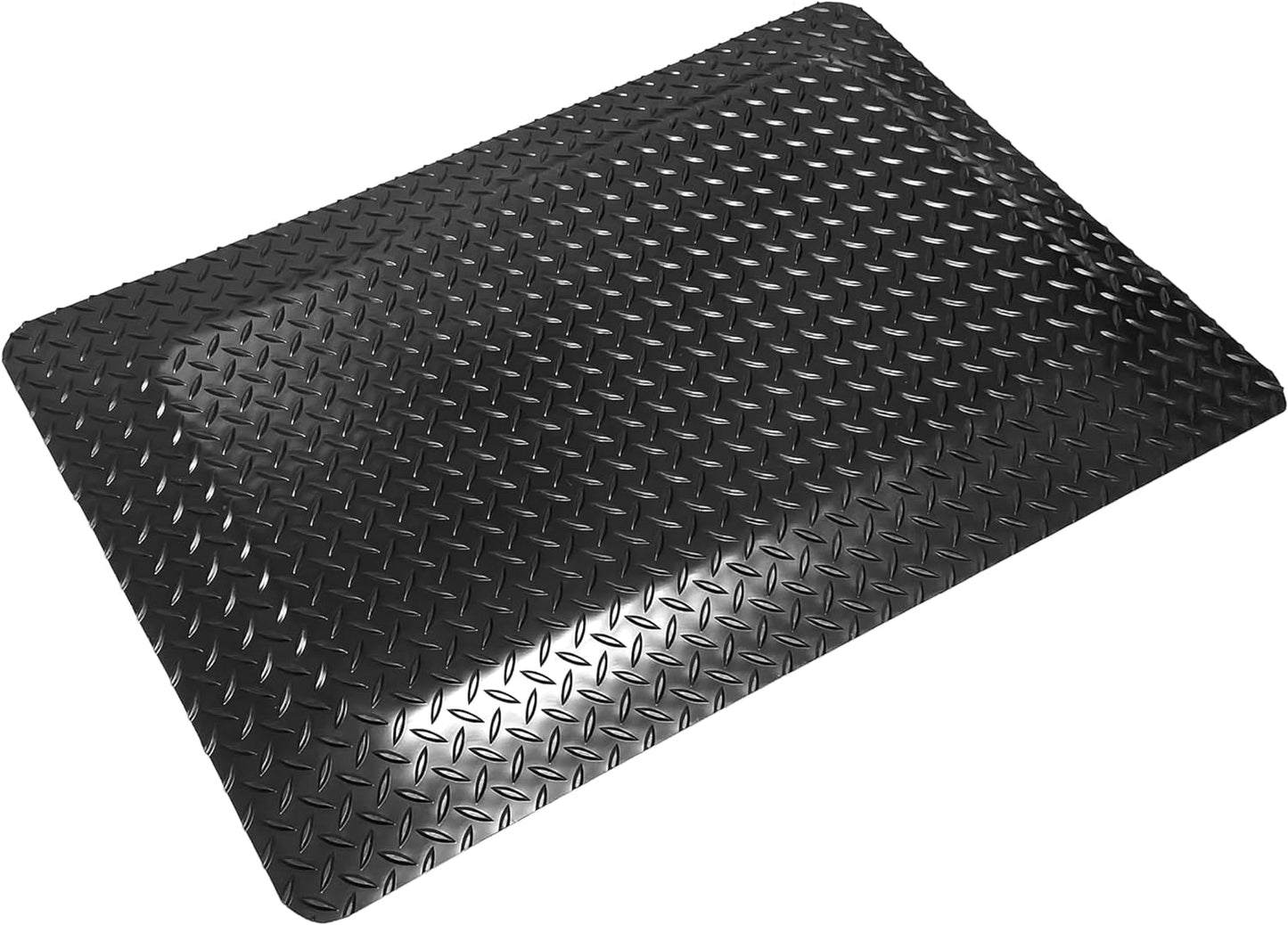 Rhino Mats, American Classic Diamond Anti-Fatigue Mats, Industrial Ergonomic Comfort Standing Mat for Work, Home, Garage, Office, Kitchen or Anywhere (Black 1" Thick, 3 FT. x 6 FT.)