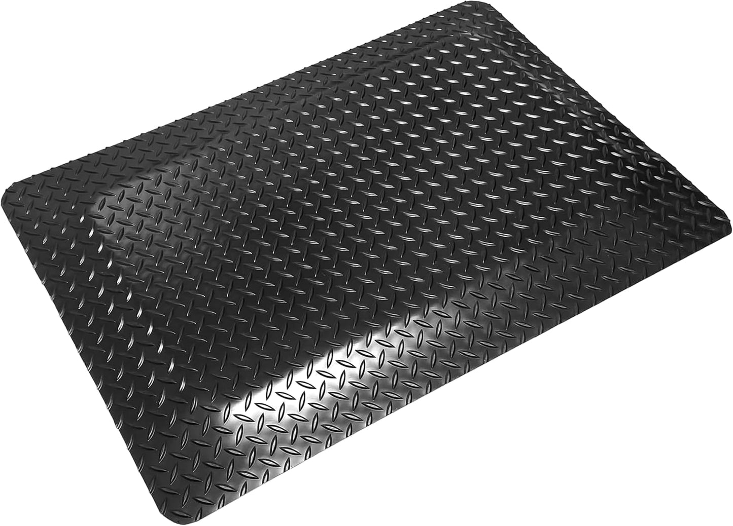 Rhino Mats, American Classic Diamond Anti-Fatigue Mats, Industrial Ergonomic Comfort Standing Mat for Work, Home, Garage, Office, Kitchen or Anywhere (Black 1" Thick, 2 FT. x 16 FT.)