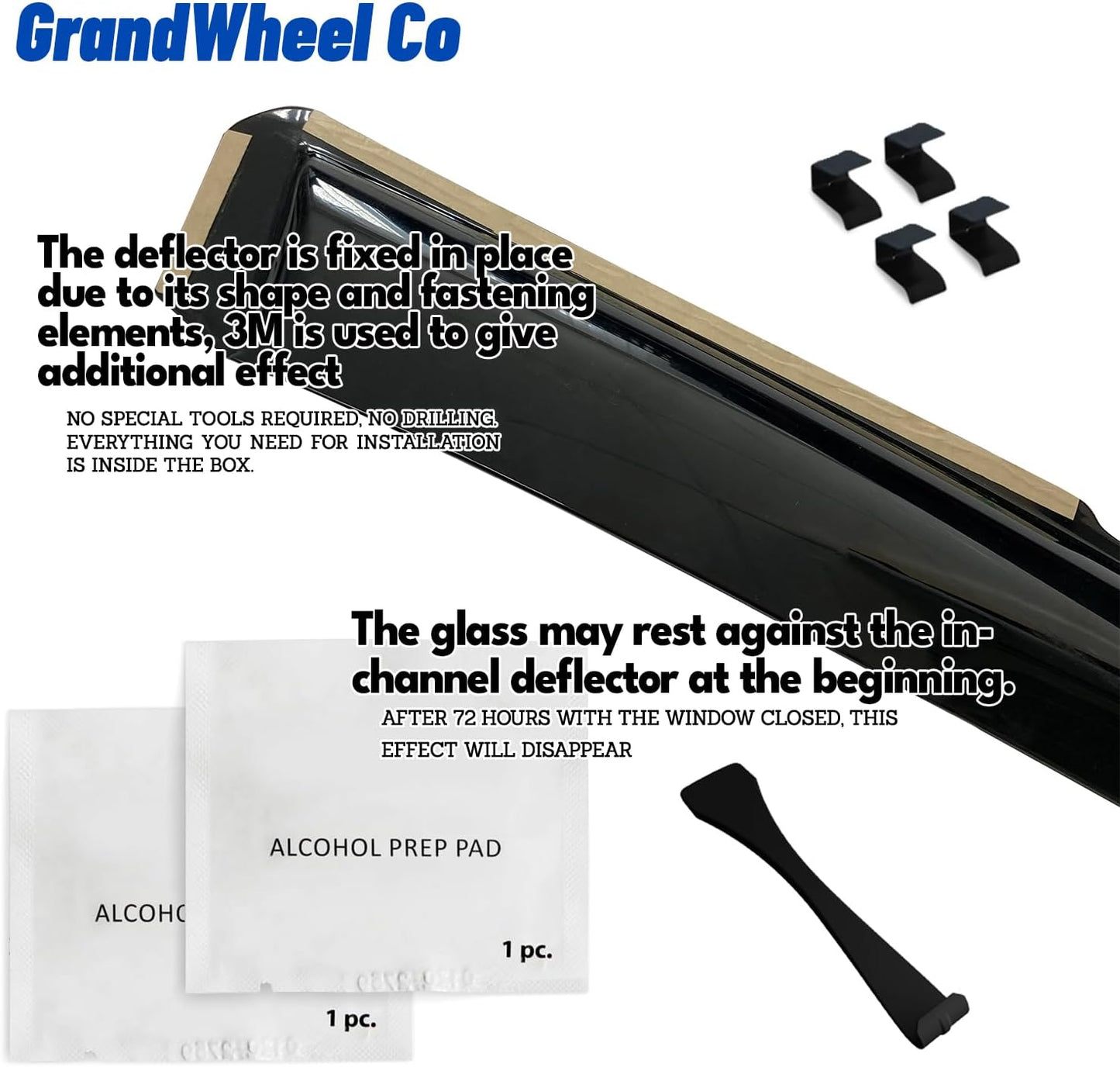 Window Deflectors Smoke Tinted in-Channel Side Window Vent Visor Deflectors Rain Guards Compatible with Nissan Titan XD 2016-2025 Crew Cab - 4pcs. GW0806