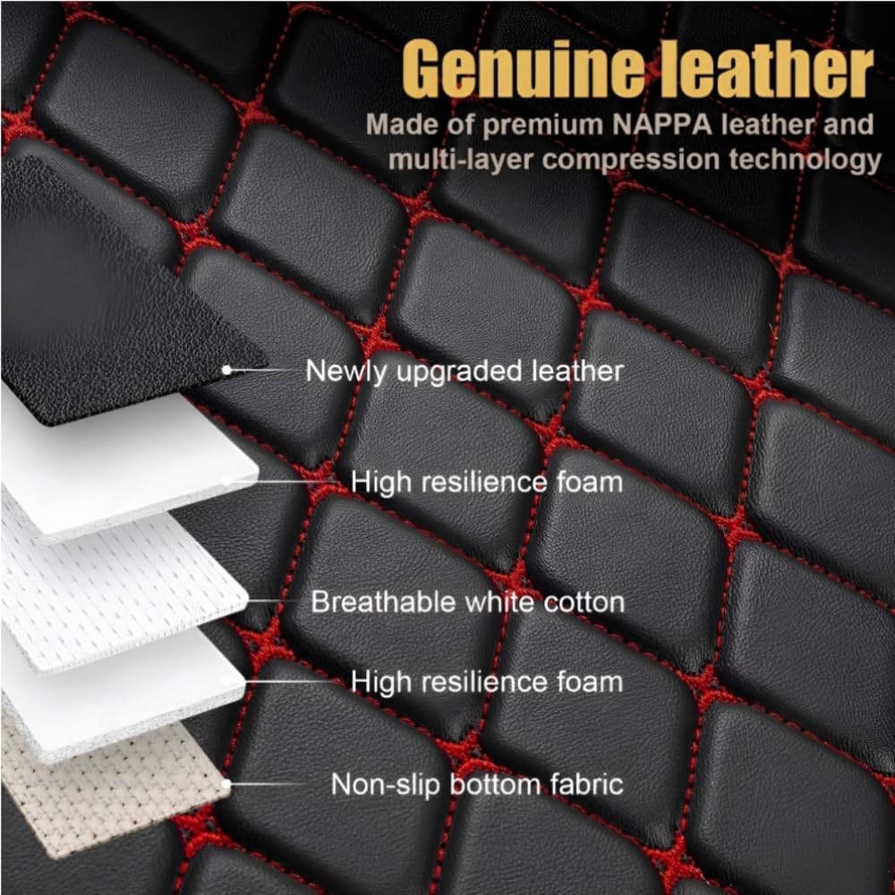 Add Personal Touch to Your Vehicle with IMEISH Customizable Logo Text Car Mats for 99% of vehiclesPads Protection Non-Slip Leather Floor Liners (Edge Brown Medium Black Beige)
