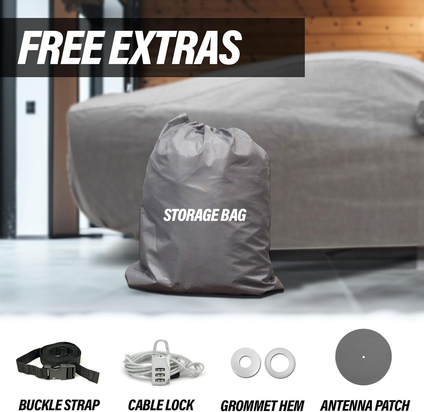 Supreme Full Car Cover - Semi Custom Fit for Chevrolet Tahoe 4-Door SUV (2007-2014) | All-Weather Protection: Waterproof, Dustproof, Windproof, UV-Resistant | Includes Accessories
