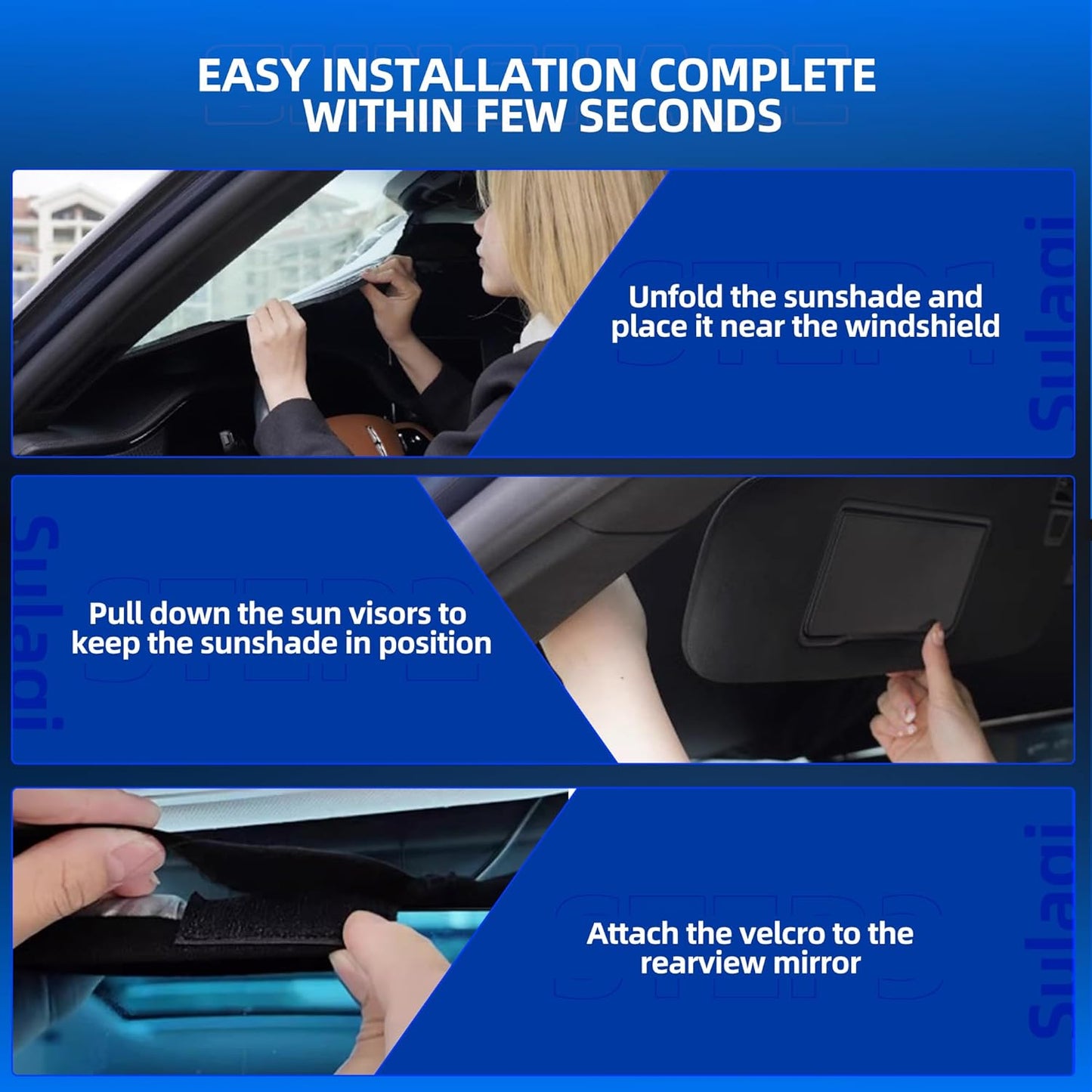 Windshield Sun Shade for H-yund-ai Santa Cruz 2022-2025 Foldable Sunshade Custom Fit Front Window Car Interior Accessories Protector Blocks UV Rays