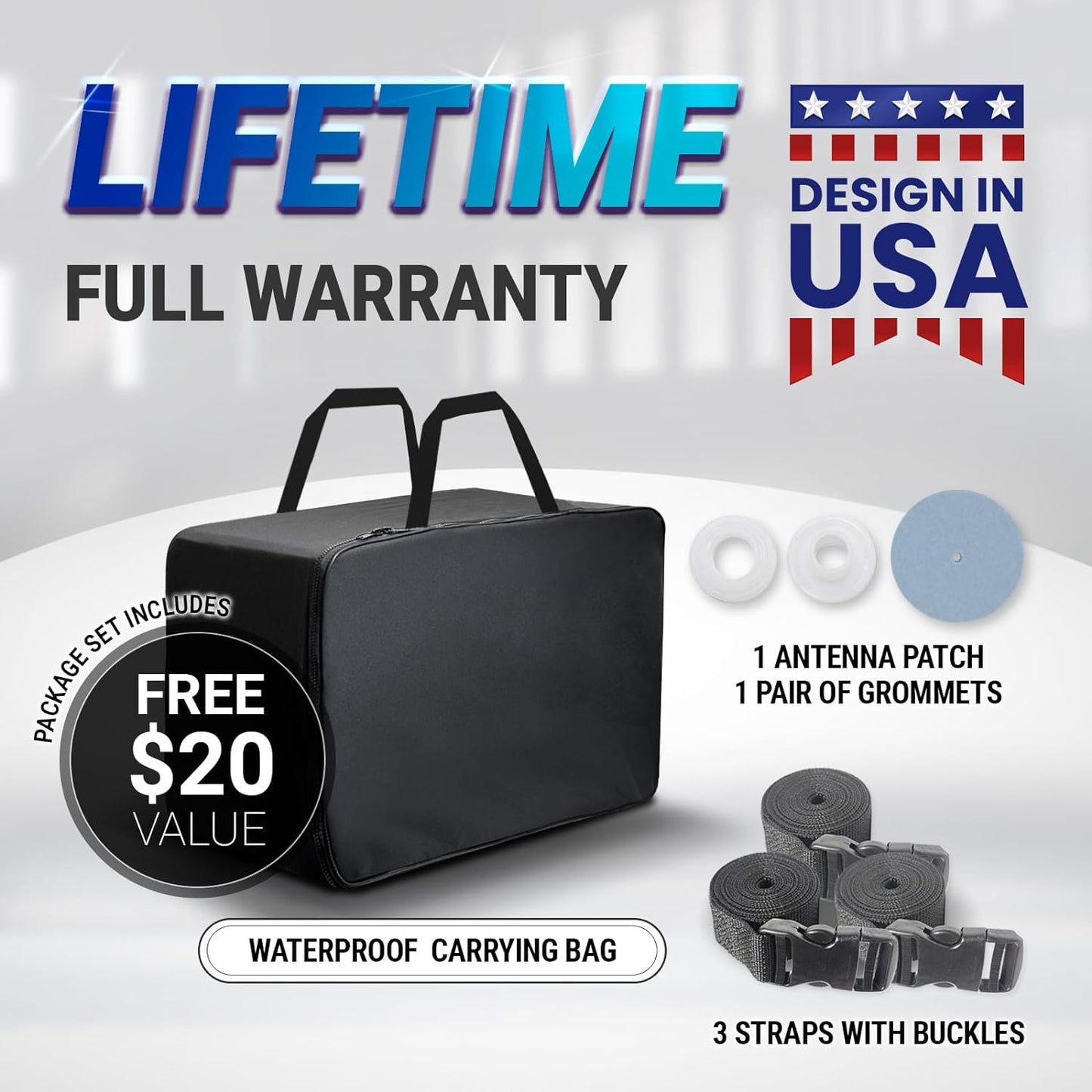 iCarCover Custom Car Cover for Pontiac Tempest 4-Door (1968-1970) Waterproof All-Weather Rain Snow UV Sun Protector Full Exterior Indoor Outdoor Car Cover (Stripe - Black/Red)