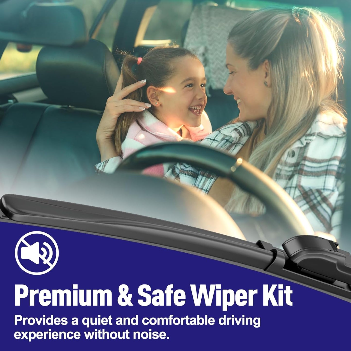 AJK Front Windshield Wiper for Subaru Forester 2019 2020 2021 2022 2023 2024, Original Equipment Back Window Wipers Blades, Conventional, Vehicle Specific Fit, Pack of 3
