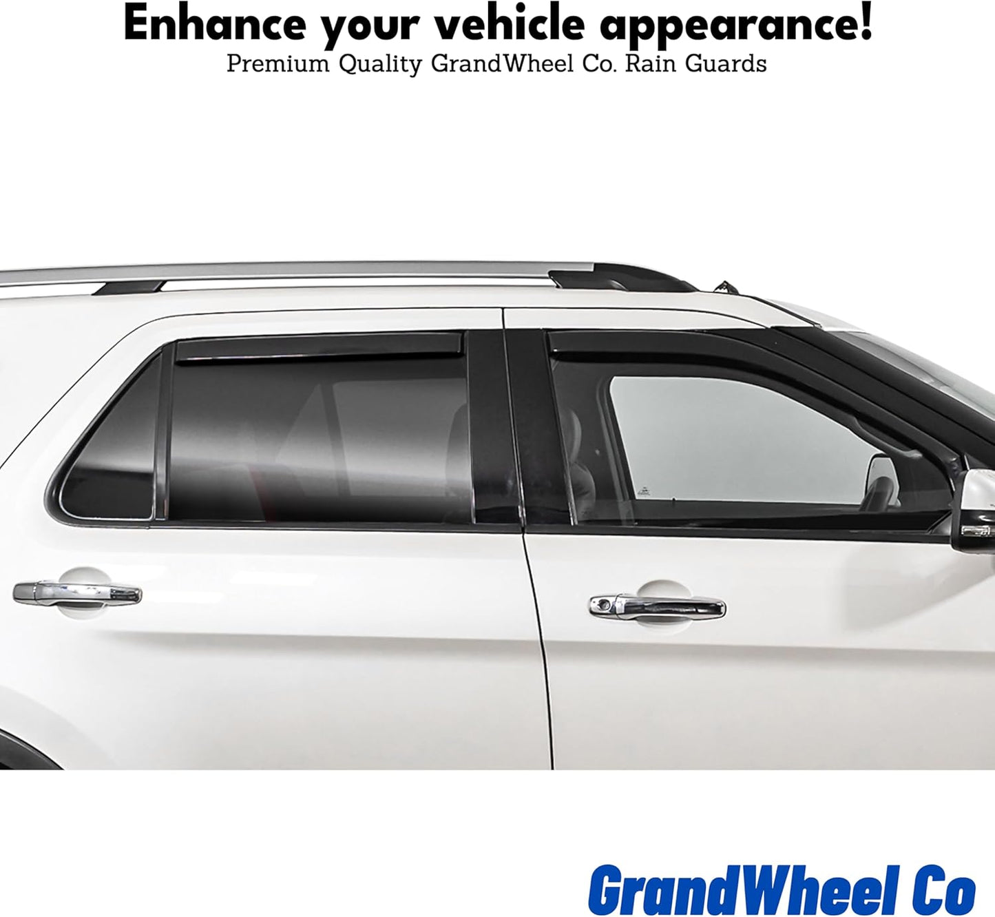Window Deflectors Smoke Tinted in-Channel Side Window Vent Visor Deflectors Rain Guards Compatible with Chevrolet (Chevy) Bolt EV 2017-2023 - 4 pcs. GW0810