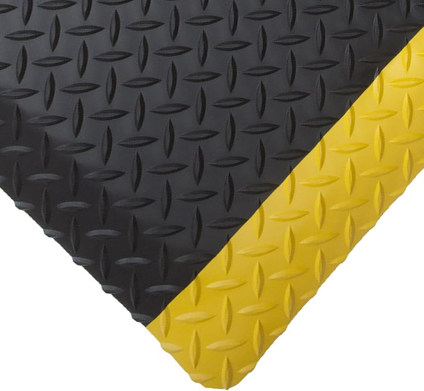 Rhino Mats, American Classic Diamond Anti-Fatigue Mats, Industrial Ergonomic Comfort Standing Mat for Work, Home, Garage, Office, Kitchen or Anywhere (Black/Yellow 1" Thick, 4 FT. x 13 FT.)