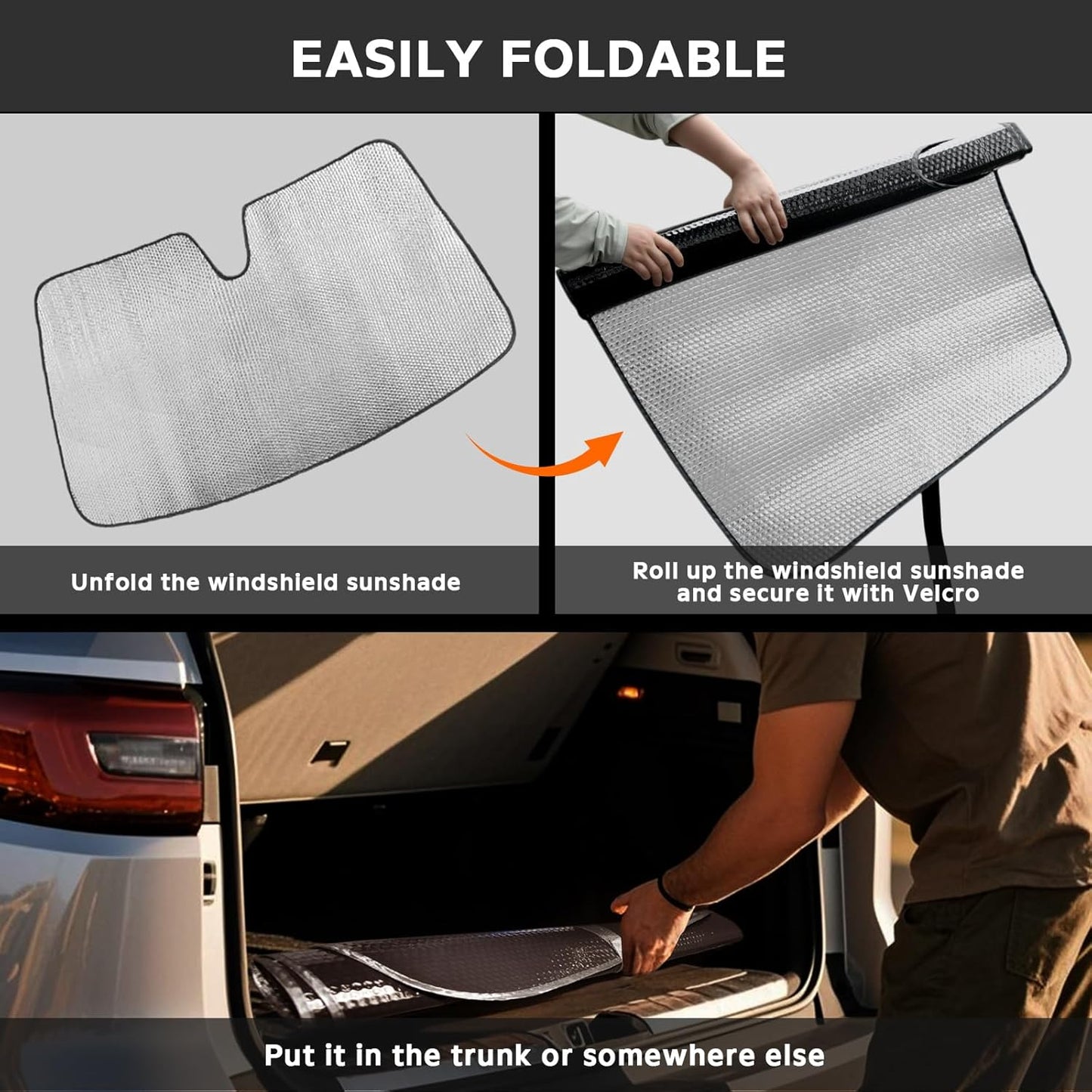 Windshield Sun Shade for BMW Mini Cooper F55 2015-2024 - 5-Layer Bubble Foldable Front Window Shade Sun Visor Accessories - Blocks Heat & UV Rays