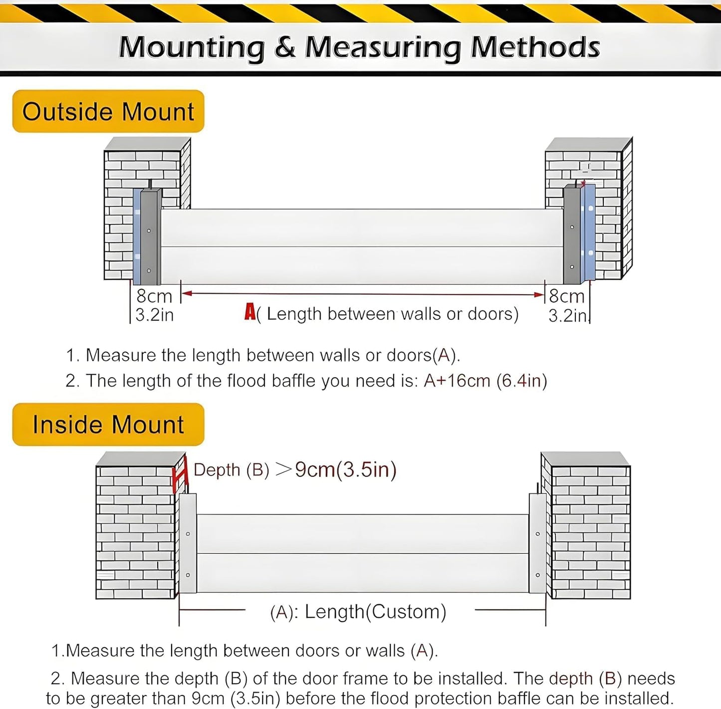 Flood Barriers for Home Exterior - Aluminum Alloy Outdoor Easy Flood Barrier Garage Doors Water Barriers for Flooding,H39.4 Inch/L12.5FT