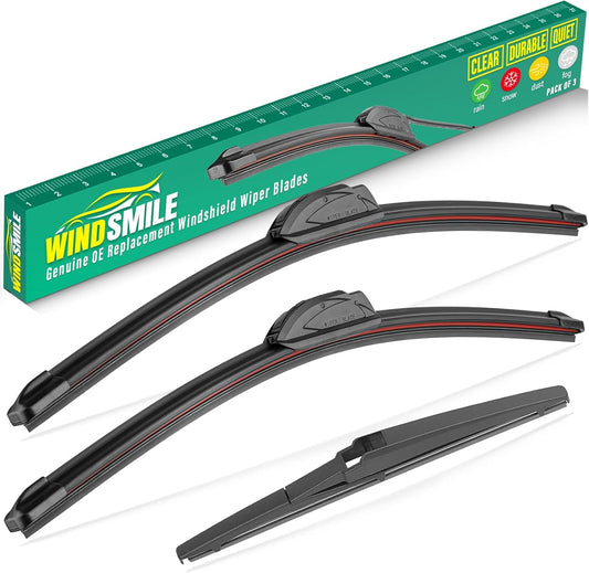 26" 22" 12" Windshield Wiper Blades Replacement for Toyota Venza 2009 2010 2011 2012 2013 2014 2015 2016 Premium All Weather Front Rear Wipers Set - OEM Quality (Pack of 3)