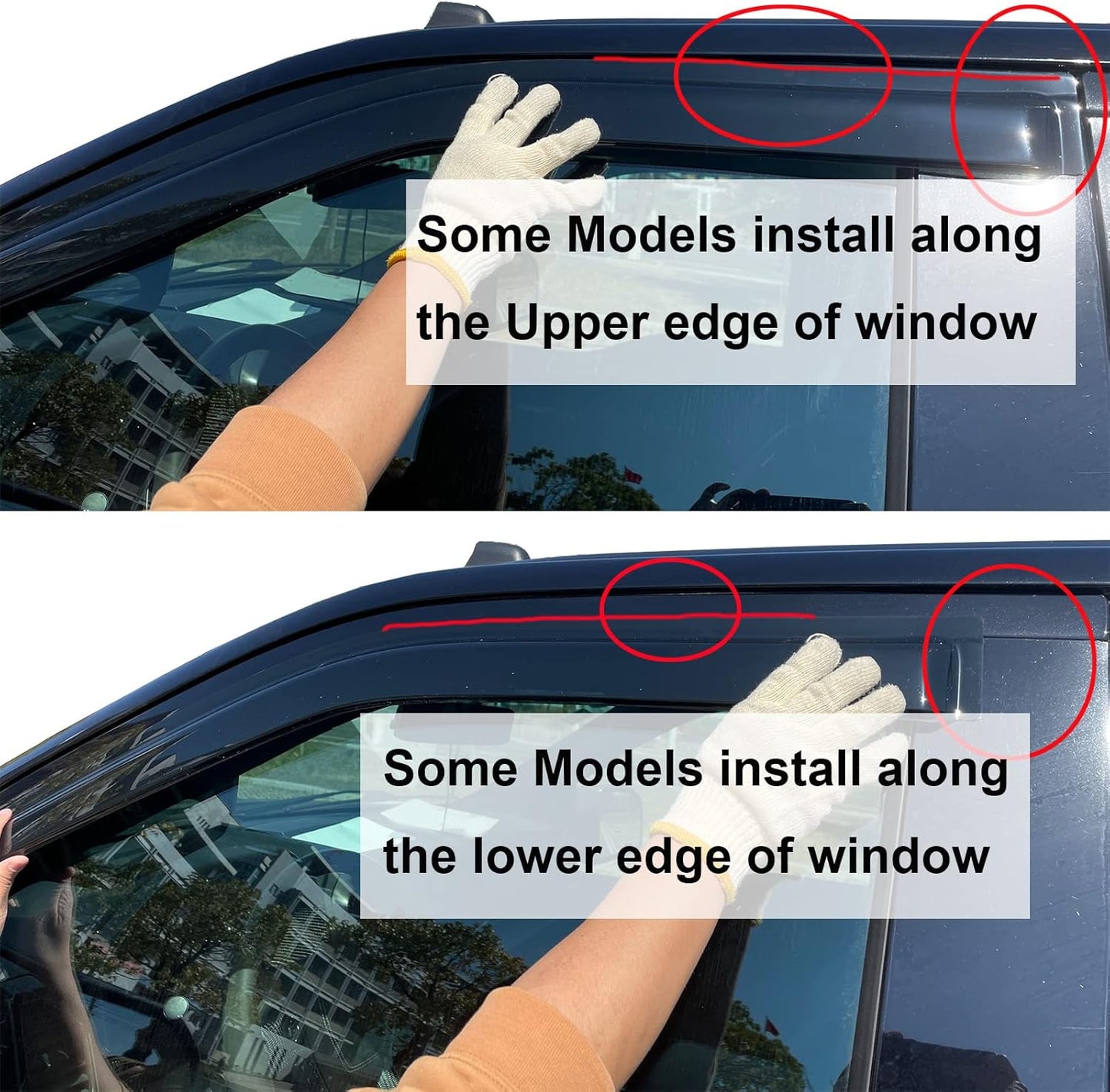 Wind Deflector Compatible with 2006-2013 Chevy Impala 14-16 Impala Limited Smoke Sun/Rain Guards Window Visors 94843