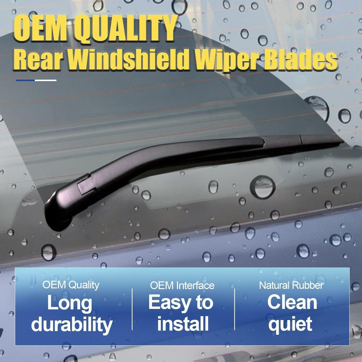 3 wipers Replacement for 2015 2016 2017 2018 2019 2020 2021 2022 2023 Ford Edge Original Equipment Windshield Wiper Blades Set 28"+28"+15" (Set of 3) Pinch Tab