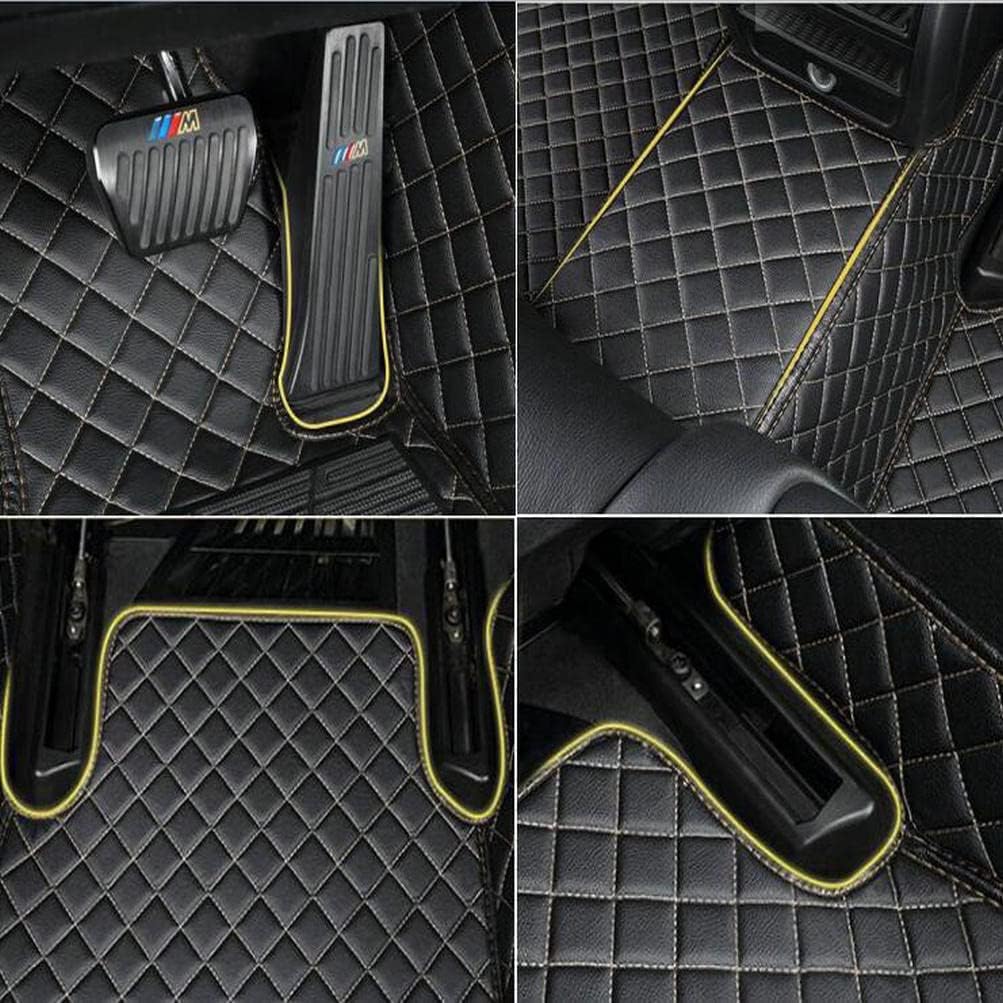 TAHALICustom Colors Car Floor Mats Black Pink for 99.9% Sedan SUV Sports， All-Weather Liners Car Floor mat，Luxury Leather Automotive Floor Mats (Purple-,3D Floor Mats)