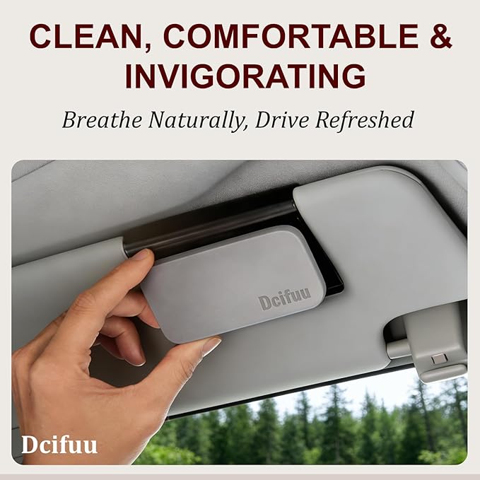 Car Air Freshener - Stone Air Freshener - Car Odor Eliminator - Long Lasting Scent - Car Scent - VISOR CLIP INCLUDED (Teak)
