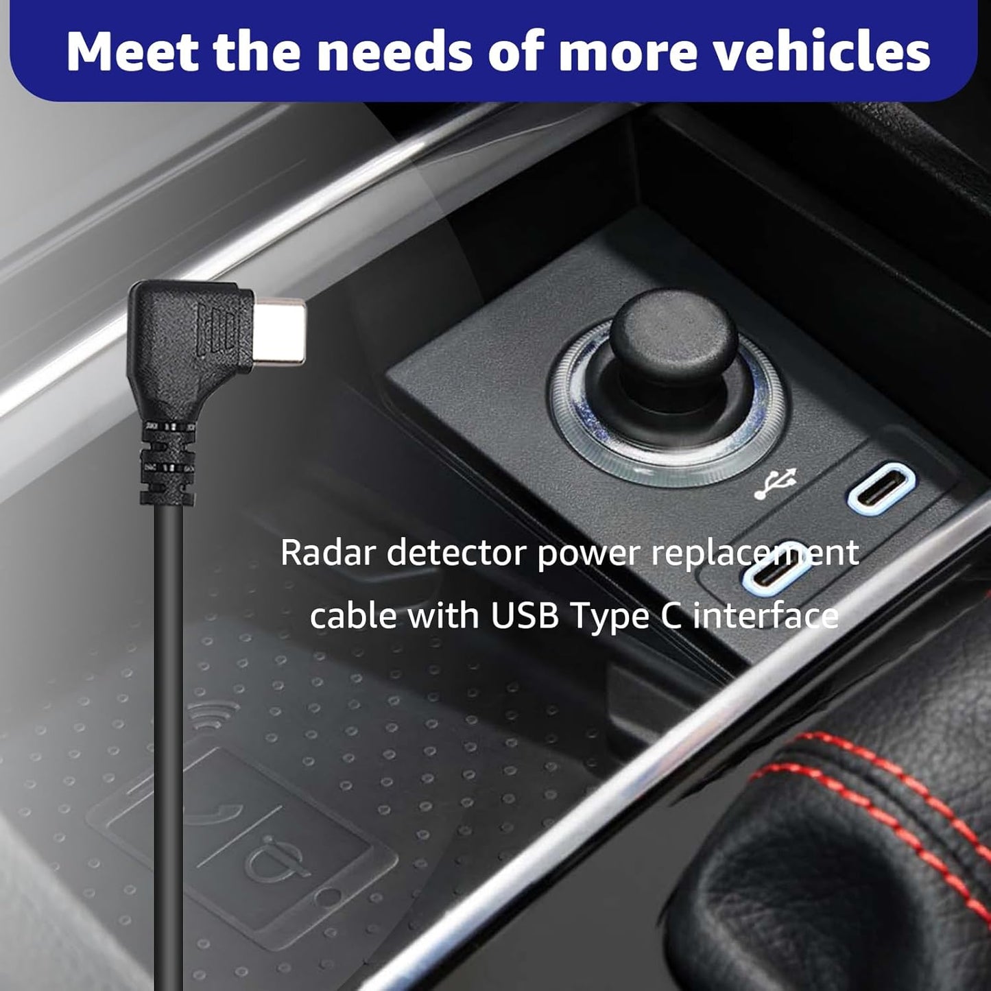 USB-C to RJ11 Plug Cable,Radar Detector Cable for Uniden R1 R3 R7 Escort MAX360 Beltronics Cobra Passport 9500i Radenso XP etc(9.84FT)