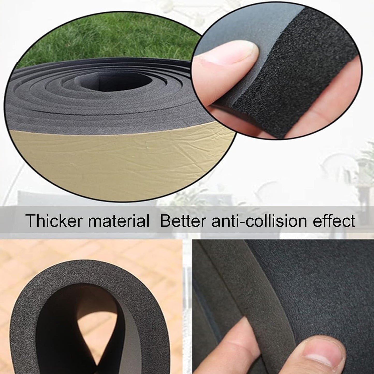 Garage Column Protector Corner Guard - Waterproof Foam Parking Assist, Anti-Collision Wall Protector for Warehouse & Garage, Yellow, 1cm Thickness, 1m Length